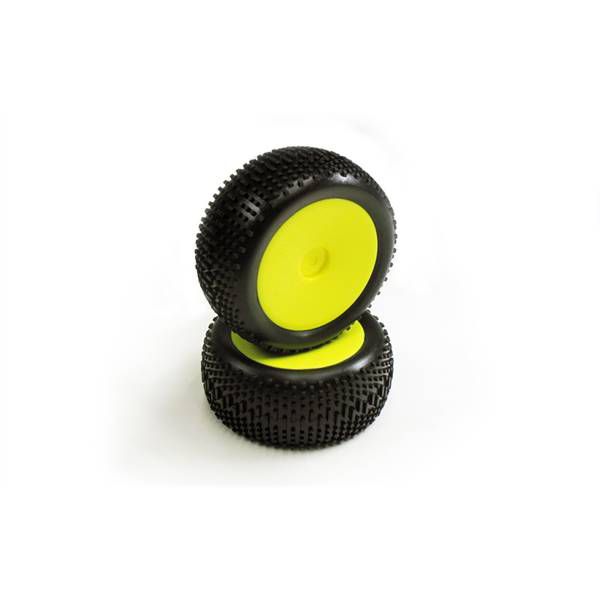 GT14B - NEON YELLOW STANDARD PRE-GLUED REAR TIRE