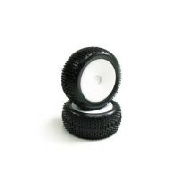 GT14B - WHITE STANDARD PRE-GLUED REAR TIRE