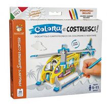 H&eacute;licopt&egrave;re en carton &agrave; colorier et &agrave; monter