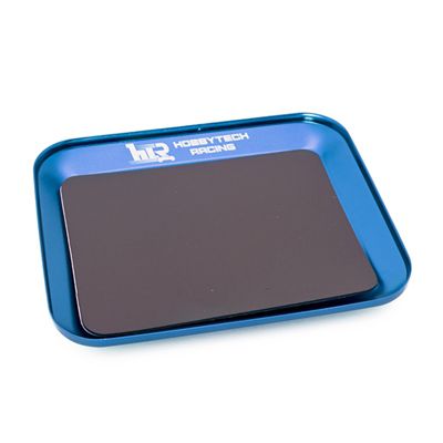 HobbyTech Plateau magn&eacute;tique en aluminium BLEU 119X101mm - HT-421850-BL