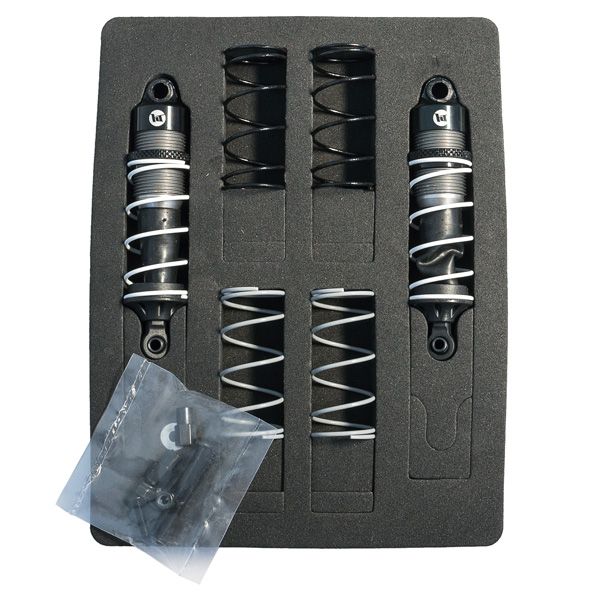 HT-570700 - Paire d\'amortisseur 1/10 Aluminium r&eacute;glable 75/13mm universel + 3 jeux ressorts (H/M/S)