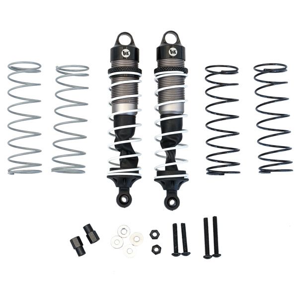 HT-570720 - Amortisseur Alu. r&eacute;glable 95/13mm universel + 3 jeux ressorts (H/M/S) Hobbytech