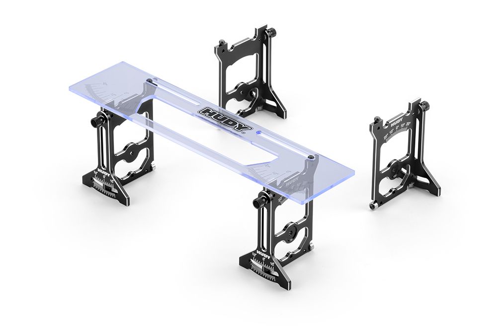 Hudy - Banc de r&eacute;glage en alu 1/10 electrique/thermique - 109305