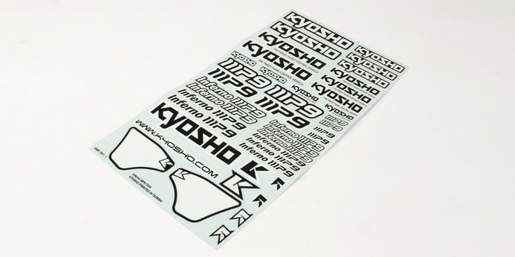 IFD403W  - Autocollants stickers MP9 TKI4 Blancs - Pi&egrave;ce d&eacute;tach&eacute;e KYOSHO