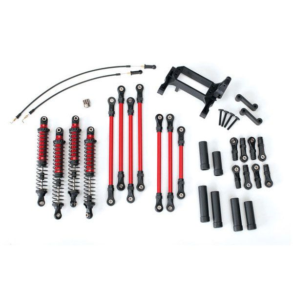 KIT BRAS/BIELLETTE LONG TRX-4 COMPLET - ROUGE - TRX8140R