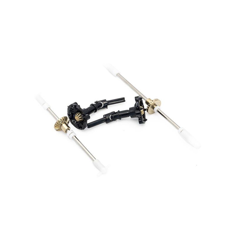 KIT D\'ARBRE DE TRANSMISSION ET PIGNONS EN M&Eacute;TAL CR4/PR4