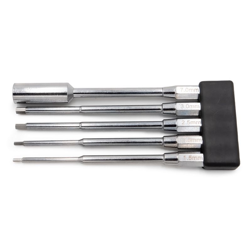 Kit d\'embout de visseuse Titanium 1,5/2/2,5, 3mm et cl&eacute; 7mm HTR-417 