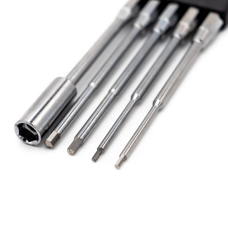 Kit d\'embout de visseuse Titanium 1,5/2/2,5, 3mm et cl&eacute; 7mm HTR-417 