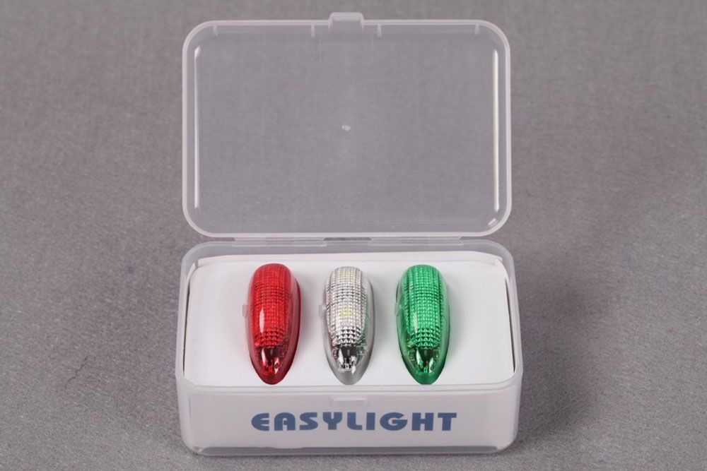 KIT DE 3 LUMI&Egrave;RES LEDS AUTONOMES (ROUGE/VERT/BLANC) FMS EASYLIGHT V2