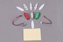 KIT DE 3 LUMI&Egrave;RES LEDS AUTONOMES (ROUGE/VERT/BLANC) FMS EASYLIGHT V2