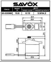  Micro Savox SH-0255MG num&eacute;rique MG