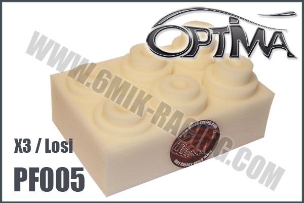 Mousses de filtre &agrave; air 6MIK blanche (6 pcs) pour LOSI / HB & OPTIMA