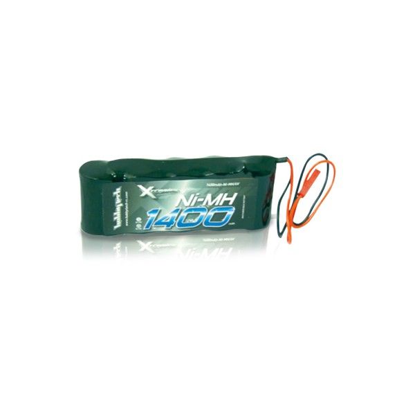 Pack de batterie FLAT 6V.1400mAh Ni-Mh soude gaine a plat prise BEC
