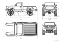PG4R - CROSSRC - Crawling kit - PG4R 1/10 4x4 Pick up avec carrosserie &agrave; peindre