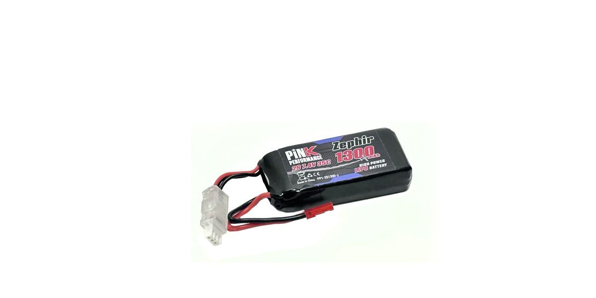 Pink Performance Zephir LiPo 2S 7.4V-1300-35C (JST) 72x34x15mm 71g PP1-2S1300-J 