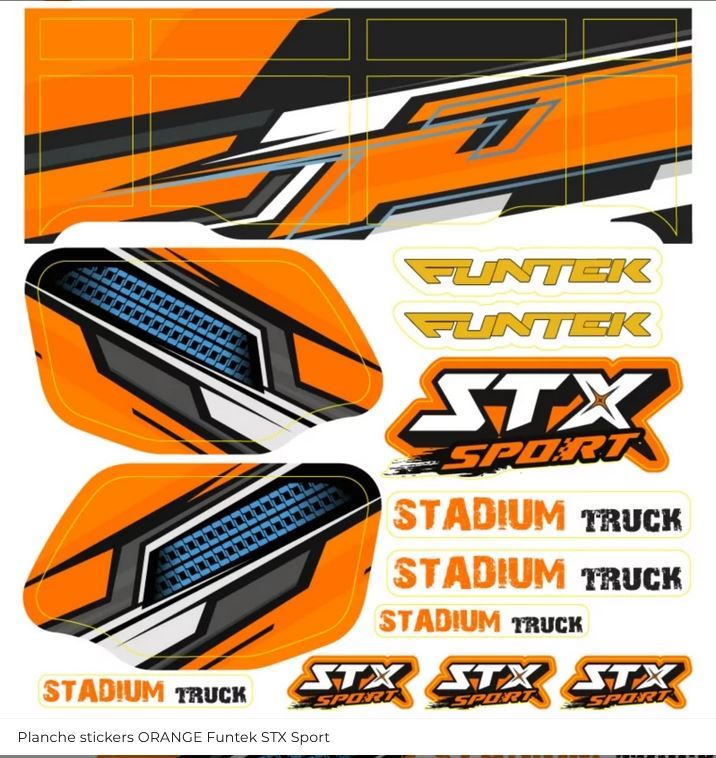 Planche stickers ORANGE Funtek STX Sport ftk-21060