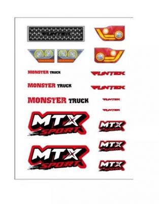 Planche stickers Rouge Funtek MTX  ftk--21056