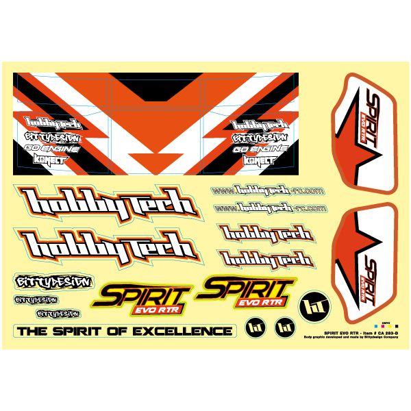 Planche stickers Spirit EVO