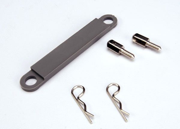 PLAQUE DE FIXATION DE BATTERIE GRISE - TRX3727A - TRAXXAS