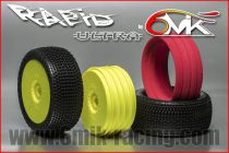 Pneu 6Mik BANDIT 21/40&deg; ULTRA Mont&eacute;s-Coll&eacute;s sur jantes jaunes (la paire) - TUY82140 - Pi&egrave;ces et Options 6Mik
