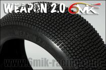 Pneu 6Mik WEAPON 2.0 0/18 ULTRA Mont&eacute;s-Coll&eacute;s sur jantes blanches (la paire) - TU150018 - Pi&egrave;ces et Options 6Mik