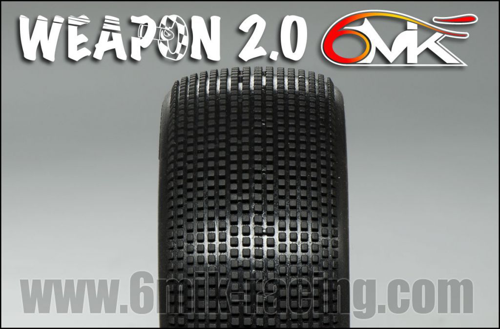 Pneu 6Mik WEAPON 2.0 0/18 ULTRA Mont&eacute;s-Coll&eacute;s sur jantes blanches (la paire) - TU150018 - Pi&egrave;ces et Options 6Mik
