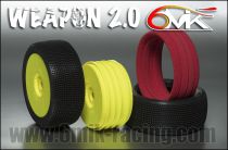 Pneu 6Mik WEAPON 2.0 15/25 ULTRA Mont&eacute;s-Coll&eacute;s sur jantes jaunes (la paire) - TUY151525 - Pi&egrave;ces et Options 6Mik