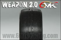 Pneu 6Mik WEAPON 2.0 15/25 ULTRA Mont&eacute;s-Coll&eacute;s sur jantes jaunes (la paire) - TUY151525 - Pi&egrave;ces et Options 6Mik