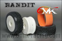 Pneu BANDIT 0/18&deg; + Jante Blanche + Insert non coll&eacute; (la paire) - TK80018 - Pi&egrave;ces et Options 6Mik