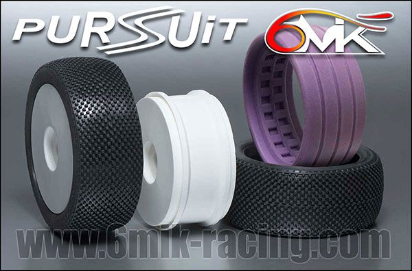 Pneu PURSUIT 0/18&deg; + Jante Blanche + Insert Orange Souple non coll&eacute; (la paire) - TKU120018 - Pi&egrave;ces et Options 6Mik