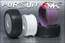 Pneu PURSUIT 0/18&deg; + Jante Blanche + Insert Orange Souple non coll&eacute; (la paire) - TKU120018 - Pi&egrave;ces et Options 6Mik