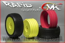 Pneu RAPID 0/18&deg; + Jante Jaune + Insert Ultra non coll&eacute; (la paire) - TKUY100018 - Pi&egrave;ces et Options 6Mik
