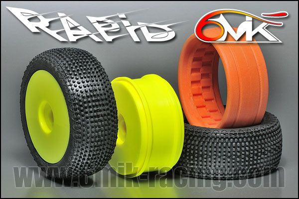 Pneu RAPID CS + Jante Jaune + Insert Orange non coll&eacute; (la paire) - TK10CS - Pi&egrave;ces et Options 6Mik