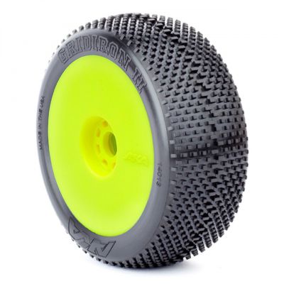 PNEUS BUGGY 1:8 GRIDIRON II SOFT (2) MONTES JANTES JAUNES