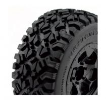 pneus OPTIMO Short Course montes colles sur jantes noires Hex.12mm HTR-T470 