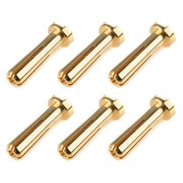 Prise male 4.0mm 90&deg; Solid Type - 6 pcs - C-50151 