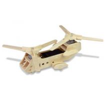 RBTP320 - Boeing H&eacute;licopt&egrave;re CH47 Chinook kit en bois - ses h&eacute;lices tournent gr&acirc;ce &agrave; son capteur solaire