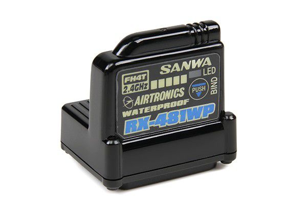 R&eacute;cepteur SANWA RX-481 4 voies 2,4GHZ FH3/FH4 WaterProof Antenne Int&eacute;gr&eacute;e - 107A41257A