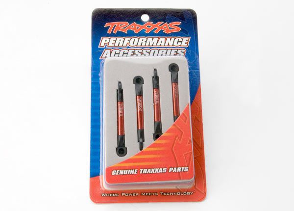 RENFORTS DE CHASSIS ALU ANODISES ROUGE (4)