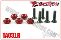 Rondelles alu de servo Hitech / KO Rouge T-Work\'s (5 &oslash;4,2)