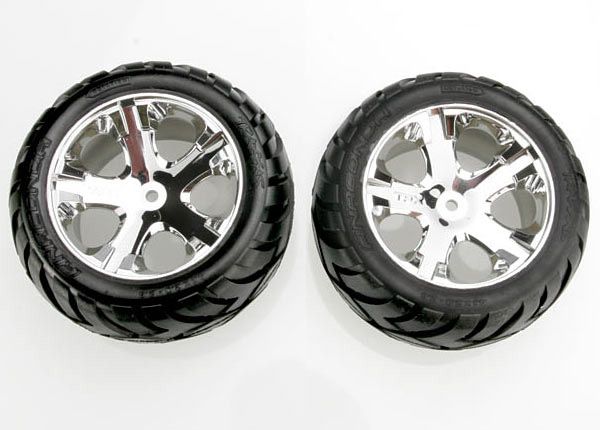 ROUES ARRIERE MONTEES COLLEES ANACONDA JANTES CHROME ELECTRIQUE (2)