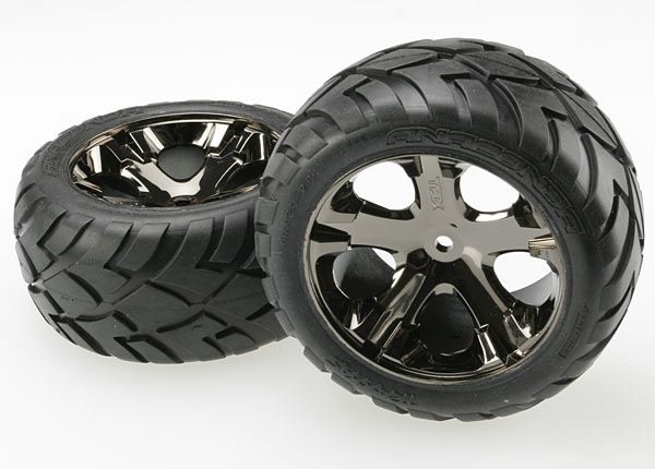 ROUES ARRIERE MONTEES COLLEES ANACONDA JANTES NOIRES ELECTRIQUE (2)