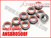 Roulements 5x8x2,5mm Epaul&eacute;s Flasqu&eacute;s &Eacute;tanches ANSWER-RC (10 pcs)