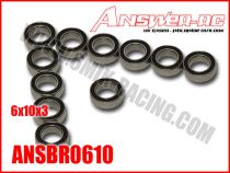 Roulements 6x10x3mm Flasqu&eacute;s &Eacute;tanches ANSWER-RC (10 pcs)