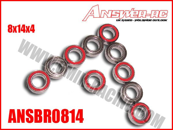 Roulements 8x14x4mm &Eacute;tanches ANSWER-RC pour LOSI/808/RS9/X3 (10 pcs)