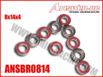 Roulements 8x14x4mm &Eacute;tanches ANSWER-RC pour LOSI/808/RS9/X3 (10 pcs)