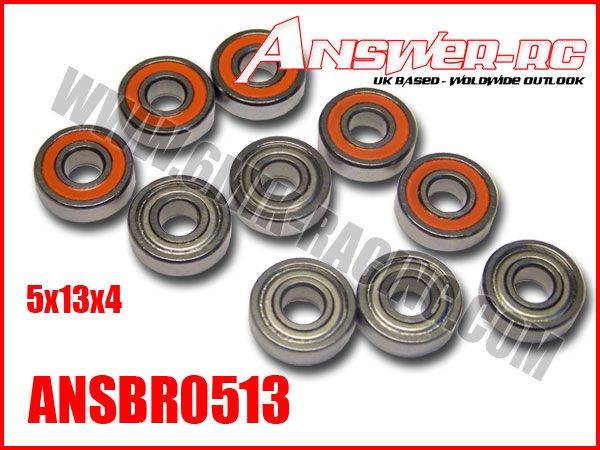 Roulements Arr de cloche LOSI &eacute;tanches 5x13x4mm ANSWER RC (10)
