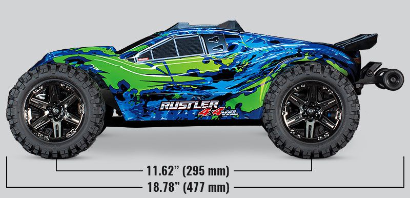 RUSTLER- 4x4 - 1/10 VXL BRUSHLESS - TSM - SANS AQ/CH - TRAXXAS&nbsp;67076-4