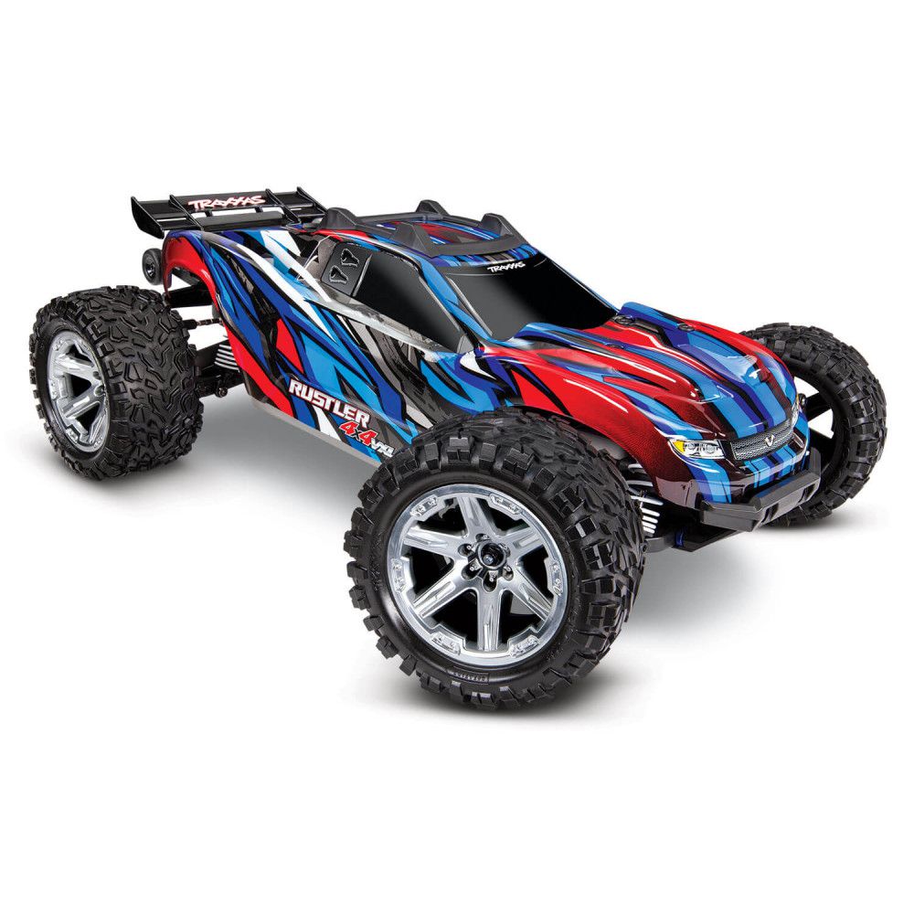 RUSTLER BLEU - 4x4 - 1/10 VXL BRUSHLESS - TSM - SANS AQ/CH - TRAXXAS&nbsp;67076-4-GRN rustler vert