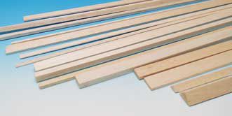 S002030 - Baguette de balsa. Section : 2 x 2mm. Longueur : 1000mm. Pi&egrave;ce.
